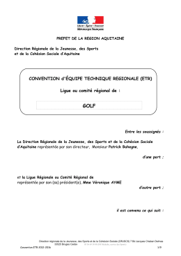ETR - Ligue de Golf d`Aquitaine