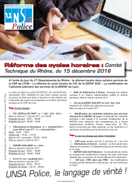 UNSA Police, le langage de v&eacute;rit&eacute; !