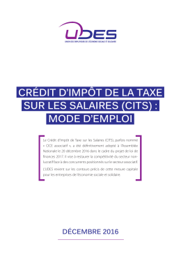 cr&eacute;dit d`imp&ocirc;t de la taxe sur les salaires