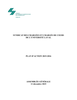 2015-2016 - Syndicat des charg&eacute;es et charg&eacute;s de cours de l