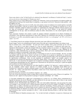 Rosana D`Ambra Le petit Eyolf et la femme aux rats ou la solution d