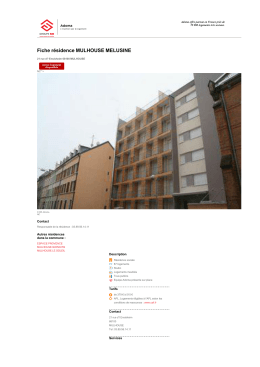 Fiche r&eacute;sidence MULHOUSE MELUSINE