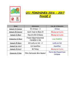 u11 feminines 2016 - 2017 phase 2