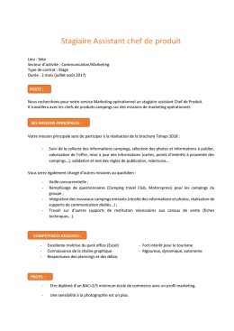 Stagiaire Assistant chef de produit