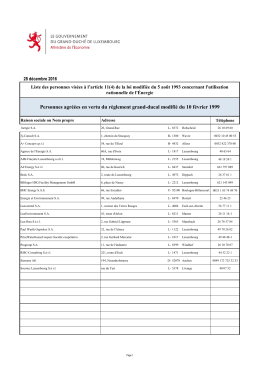 liste des auditeurs agréés