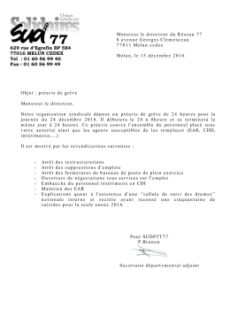 Lire le pr&eacute;avis R&eacute;seau
