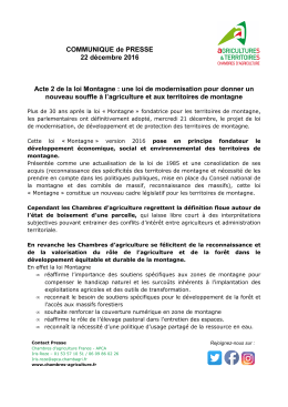 Acte 2 de la loi Montagne : une loi de