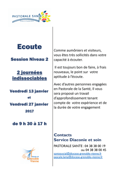 Tract Ecoute Approfondissement - Diocèse de Grenoble