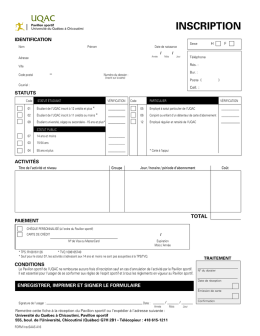 INSCRIPTION - Pavillon sportif