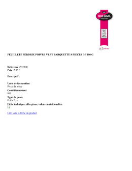 FEUILLETE PERDRIX POIVRE VERT BARQUETTE 8 PIECES DE