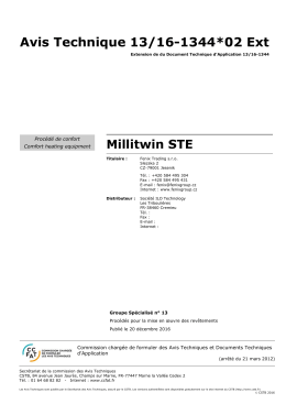 Avis Technique 13/16-1344*02 Ext