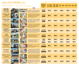tarifs locations2017 - Camping les Roquilles