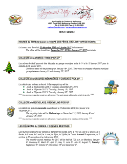 Bulletin - hiver 2016