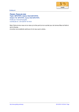 Forum: Trucs en vrac