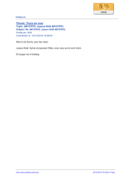 Forum: Trucs en vrac