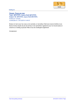 Forum: Trucs en vrac