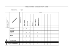 WINK HAUS : F-AFIK ORGANIGRAMME MAISON DU TEMPS LIBRE
