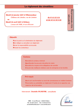Fiches de pr&eacute;sentation des formations