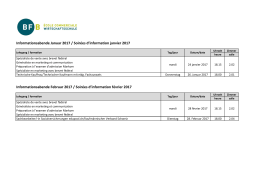 Soirées d`info formation continue - BFB-Bildung Formation Biel