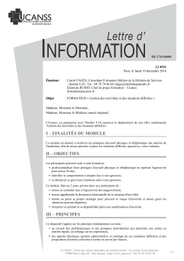 finalités du module ii – objectifs iii – principes