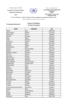 Sciences Juridiques (Section Française)