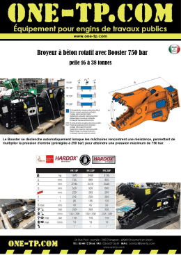 Fiche Broyeur b&eacute;ton rotatif 750 bar - One-TP