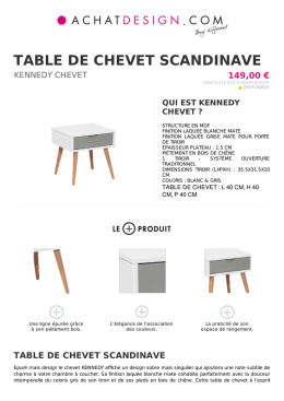 table de chevet scandinave