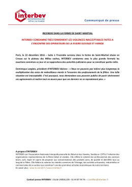 Communiqué de presse