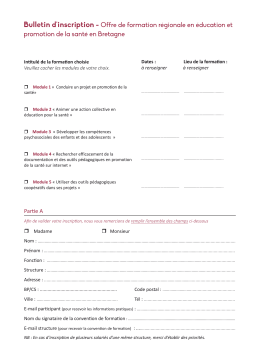 Bulletin d`inscription