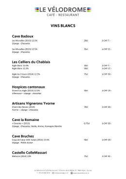 C&eacute;page : Chasselas A