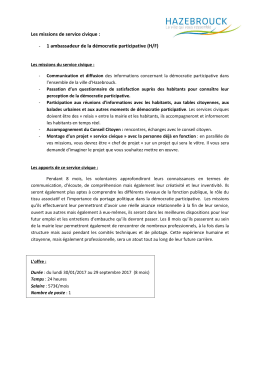 Les missions de service civique