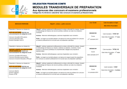 modules transversaux de preparation