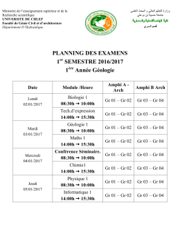 D&eacute;partement G&eacute;ologie