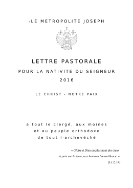 lettre pastorale