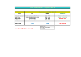 Planning Vacances de Noël U8 et U9