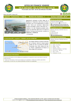 fiche itea 2016 - G&icirc;tes de France Vend&eacute;e