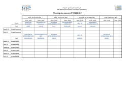 Planning semestre 7 - Ecole Nationale de Commerce et de Gestion