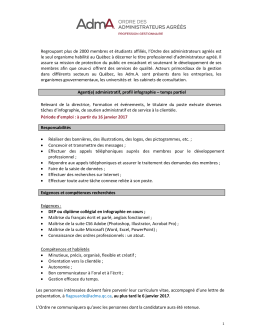 Agent administratif, profil infographie