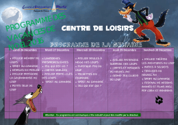 Activit&eacute;s du centre de Loisirs deuxi&egrave;me semaine
