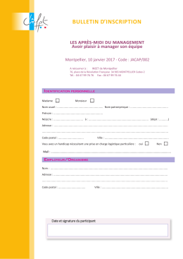 bulletin d`inscription