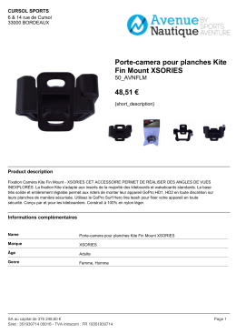 Porte-camera pour planches Kite Fin Mount