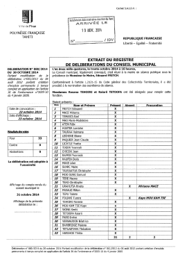 Portant modification de la d&eacute;lib&eacute;ration n&deg;061-2012
