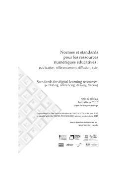 Normes et standards pour les ressources numériques éducatives :