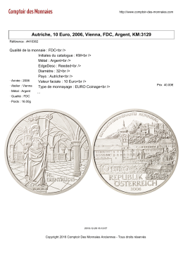 Autriche, 10 Euro, 2006, Vienna, FDC, Argent, KM:3129