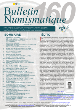 Bulletin Numismatique n° 160
