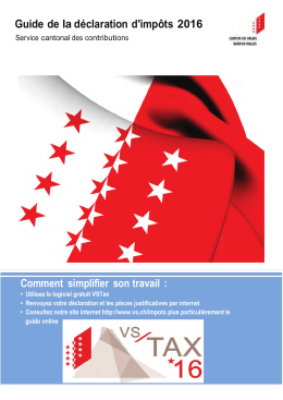Guide de la d&eacute;claration d`imp&ocirc;ts 2016