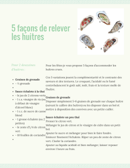 5 façons de relever les huitres