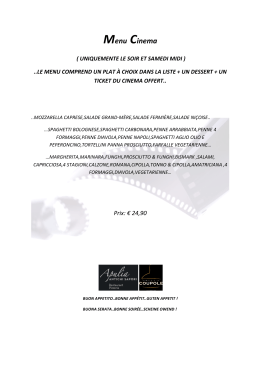 Menu Cinema