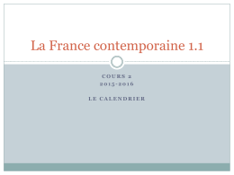 La France contemporaine 1.1
