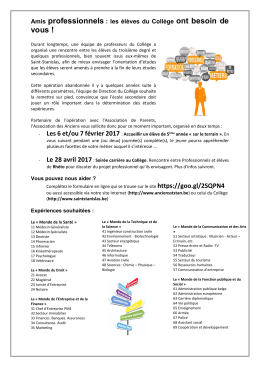vous - Collège Saint
